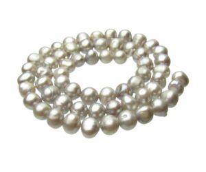 grey freshwater pearls