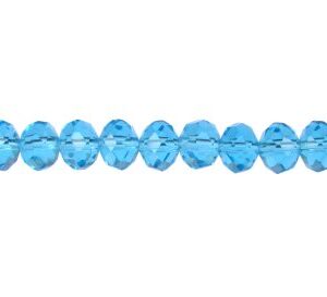 blue crystal rondelle beads