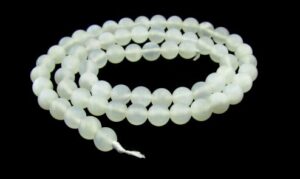 white moonstone 6mm round beads