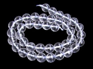 clear quartz faceted round beads 10mm