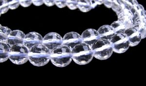 clear quartz faceted round beads 6mm
