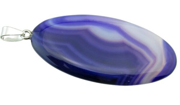 purple agate oval pendant