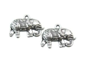 Silver elephant charms