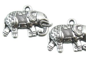 Silver elephant charms