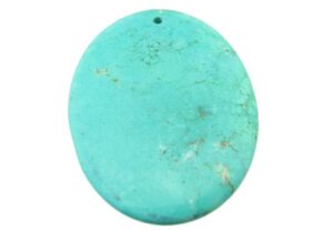 turquoise oval gemstone pendant
