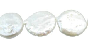 14mm white coin freshwater pearls