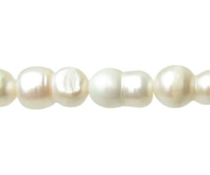white peanut large freshwater pearls baroque