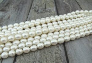 white 9mm rice freshwater pearls