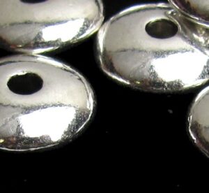 silver rondelle spacer beads