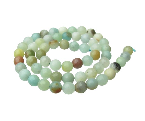 amazonite faceted round gemstone beads