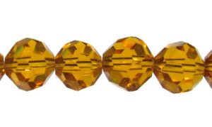 yellow topaz crystal round beads 10mm