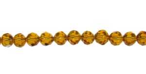 yellow topaz crystal beads 6mm