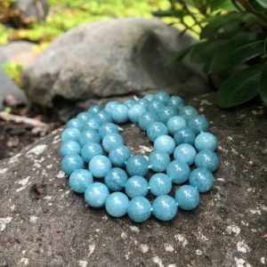 dyed aquamarine gemstone round beads wholesale crystals australia