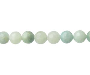 aquamarine faceted round gemstone beads 8mm