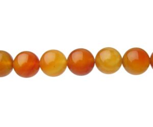 banded carnelian gemstone beads 10mm round natural