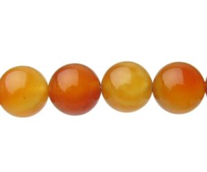 banded carnelian gemstone beads 10mm round natural