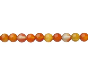 banded carnelian round gemstone beads 6mm