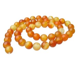 banded carnelian round gemstone beads 8mm crystals