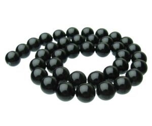 black onyx 10mm round gemstone beads natural