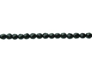 black onyx faceted 4mm round gemstone beads