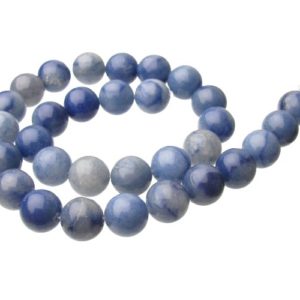blue aventurine 12mm round gemstone beads