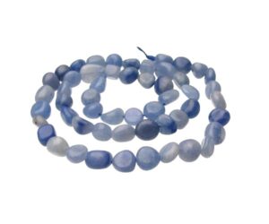 blue aventurine pebble gemstone beads