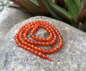carnelian 4mm round gemstone beads faceted