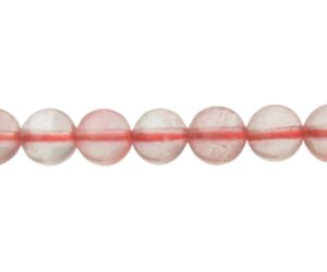 cherry quartz 6mm round gemstone beads crystals