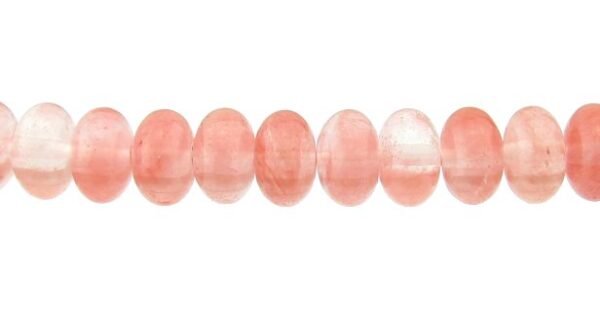 cherry quartz rondelle beads