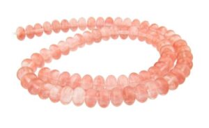 cherry quartz rondelle beads