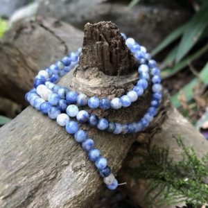 blue sodalite gemstone round beads 4mm
