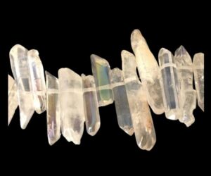 crystal quartz point beads