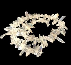 crystal quartz point beads