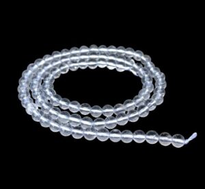 clear quartz 4mm round gemstone beads
