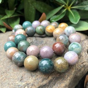 fancy jasper 14mm round gemstone beads