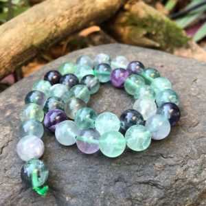 fluorite gemstone beads 10mm natural crystals