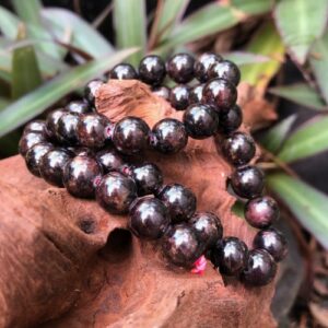 garnet 10mm round gemstone beads