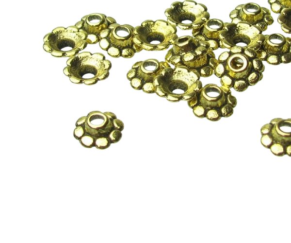 gold bead caps