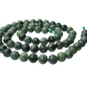 kambaba jasper faceted round gemstone beads 6mm