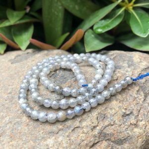 labradorite 4mm round gemstone beads