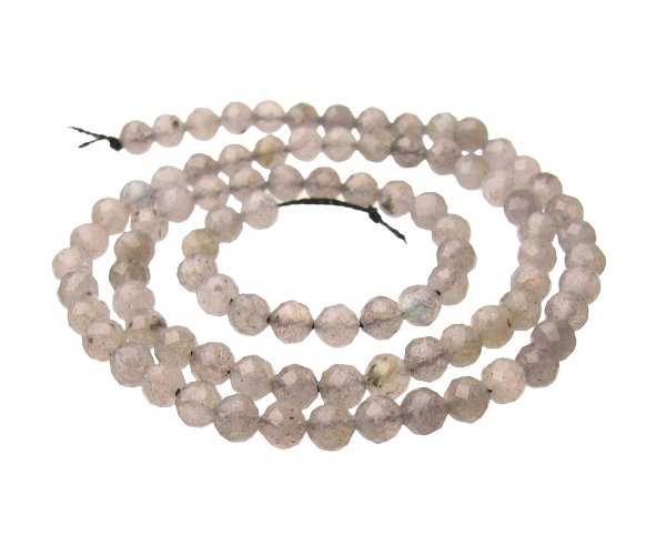 labradorite faceted round gemstone beads 4mm