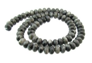 Larvikite gemstone rondelle beads 8mm