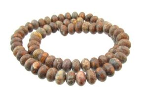 leopardskin jasper rondelle gemstone beads