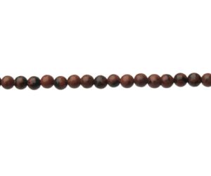 mahogany obsidian round gemstone beads 4mm