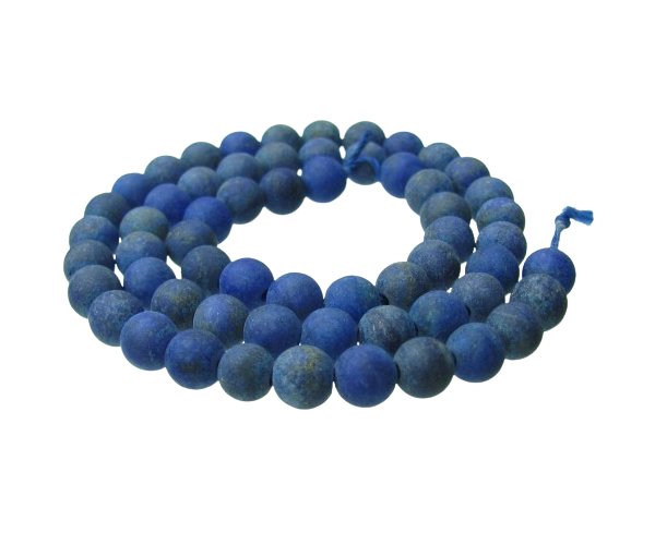 matte lapis lazuli crystals beads 6mm round