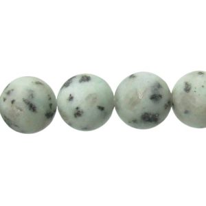 matte lotus jasper 12mm round gemstone beads