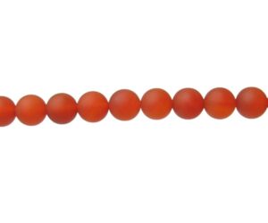 matte carnelian 8mm round beads