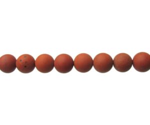 matte red jasper 8mm round beads