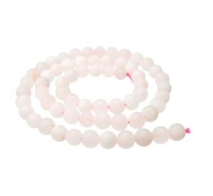 matte rose quartz frosted 6mm round natural gemstone beads