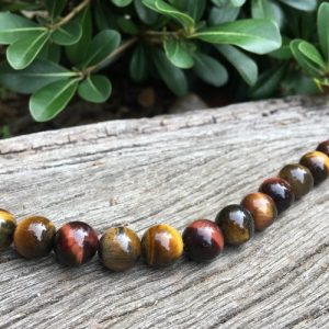 mixed tiger's eye gemstone round beads 10mm